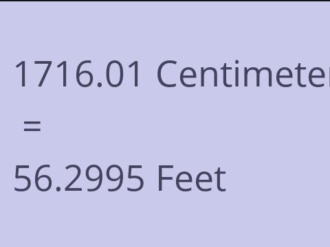 1716.01 CM TO FEET