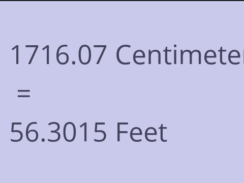 1716.07 CM TO FEET