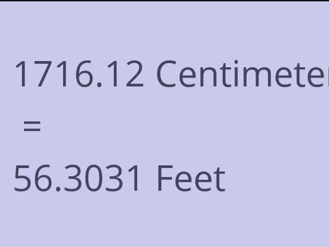 1716.12 CM TO FEET