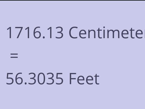 1716.13 CM TO FEET