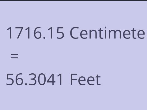 1716.15 CM TO FEET