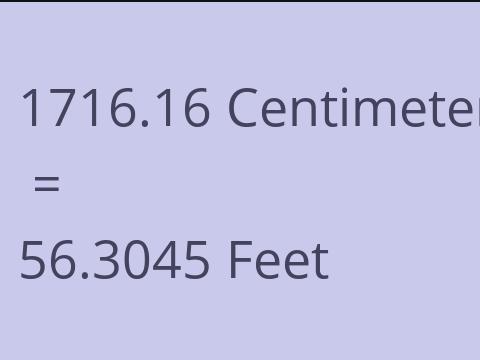 1716.16 CM TO FEET