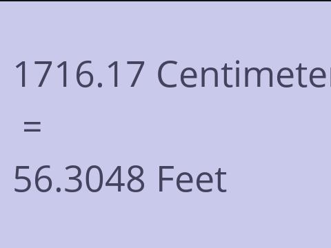 1716.17 CM TO FEET