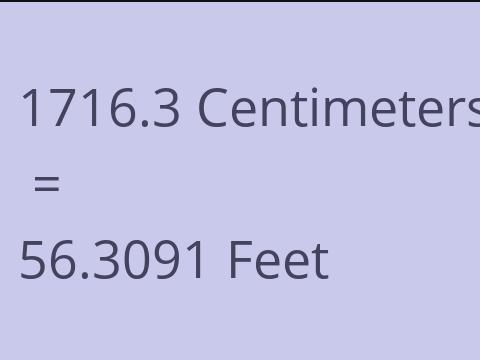 1716.3 CM TO FEET