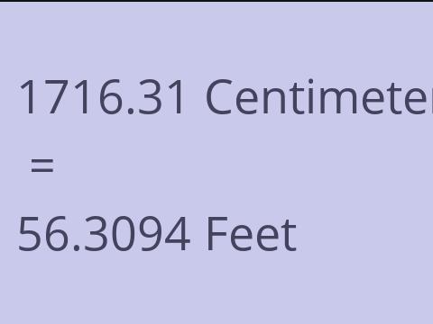 1716.31 CM TO FEET