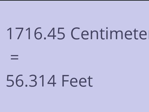 1716.45 CM TO FEET