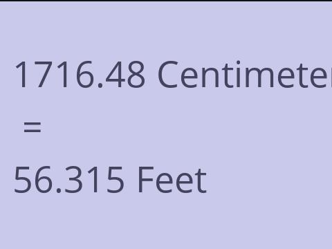 1716.48 CM TO FEET