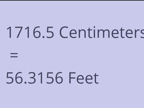 1716.5 CM TO FEET