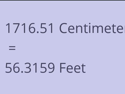 1716.51 CM TO FEET