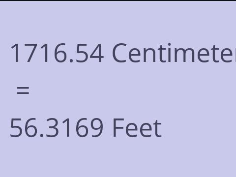 1716.54 CM TO FEET