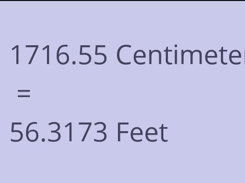 1716.55 CM TO FEET