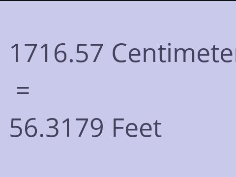 1716.57 CM TO FEET