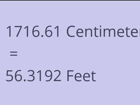 1716.61 CM TO FEET