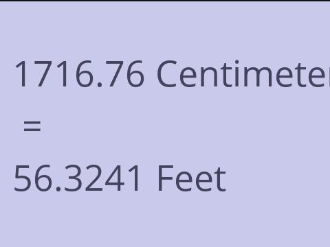 1716.76 CM TO FEET