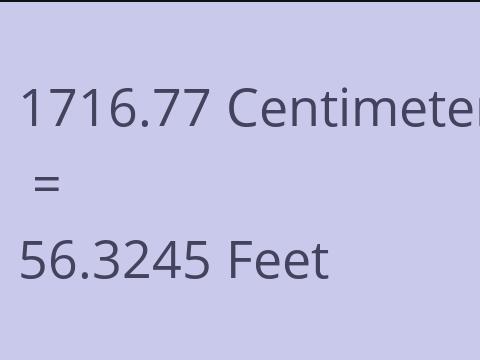 1716.77 CM TO FEET