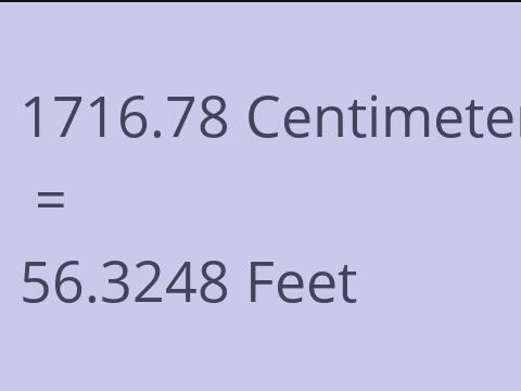 1716.78 CM TO FEET