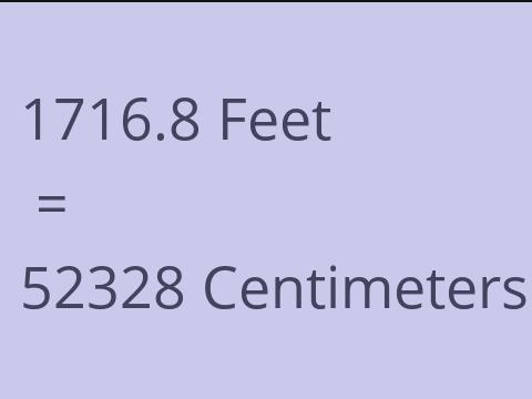 1716.8 FEET TO CM