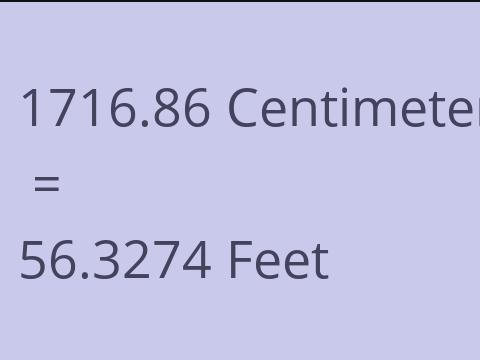 1716.86 CM TO FEET