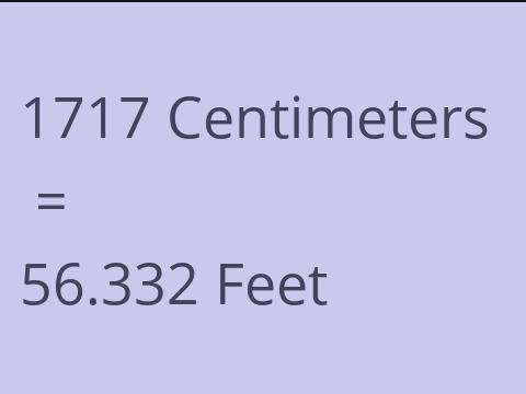 1717 CM TO FEET