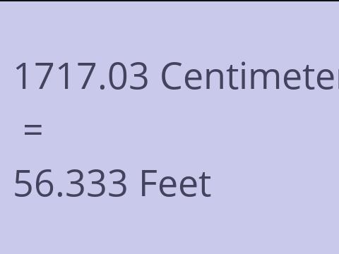 1717.03 CM TO FEET