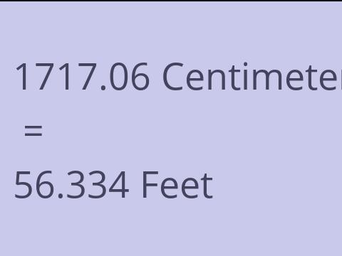 1717.06 CM TO FEET