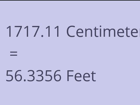 1717.11 CM TO FEET