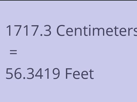 1717.3 CM TO FEET