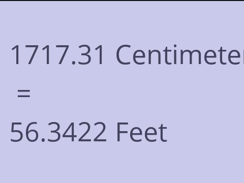 1717.31 CM TO FEET