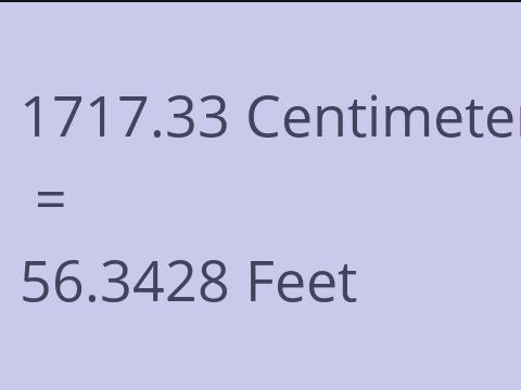 1717.33 CM TO FEET