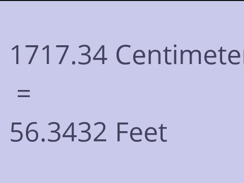 1717.34 CM TO FEET