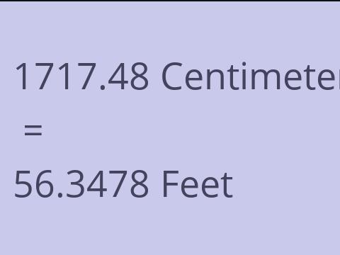 1717.48 CM TO FEET