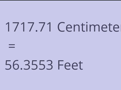 1717.71 CM TO FEET