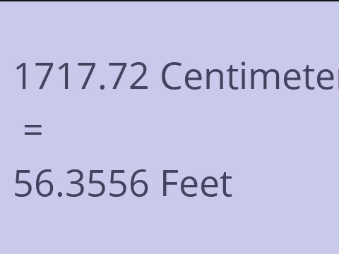 1717.72 CM TO FEET