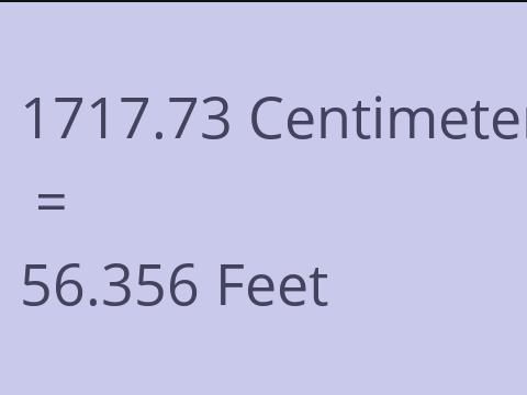 1717.73 CM TO FEET