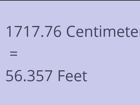 1717.76 CM TO FEET