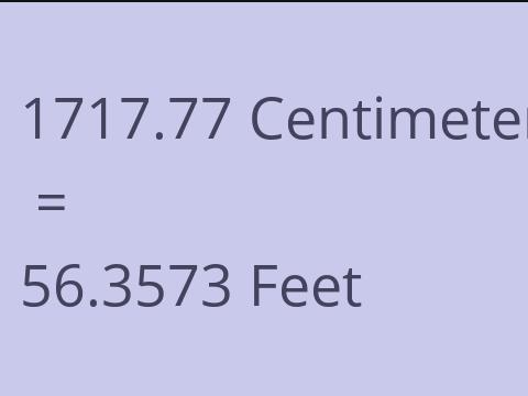 1717.77 CM TO FEET