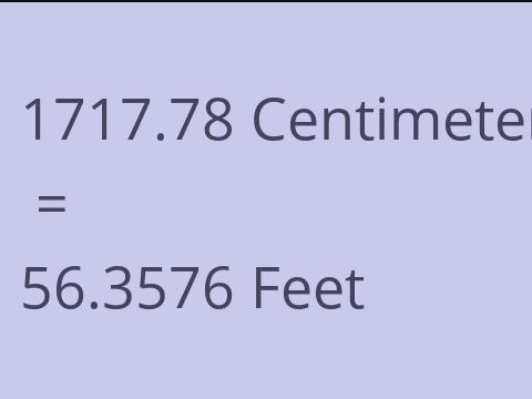 1717.78 CM TO FEET