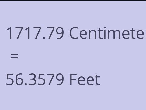 1717.79 CM TO FEET