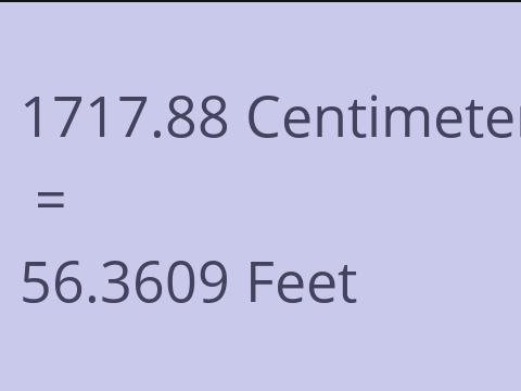 1717.88 CM TO FEET