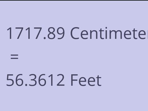 1717.89 CM TO FEET