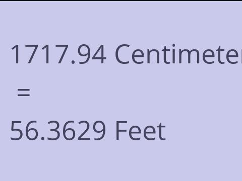 1717.94 CM TO FEET