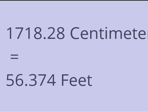 1718.28 CM TO FEET