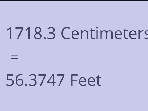 1718.3 CM TO FEET