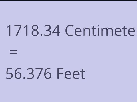 1718.34 CM TO FEET