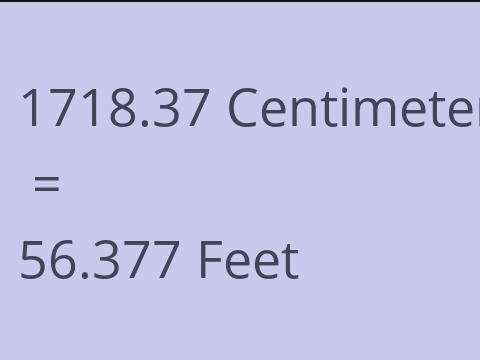 1718.37 CM TO FEET