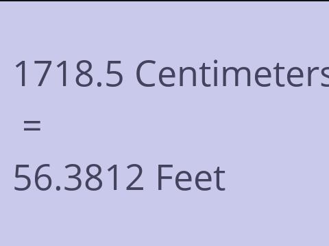 1718.5 CM TO FEET