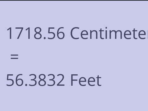 1718.56 CM TO FEET