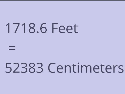 1718.6 FEET TO CM