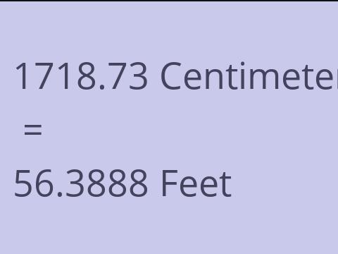 1718.73 CM TO FEET