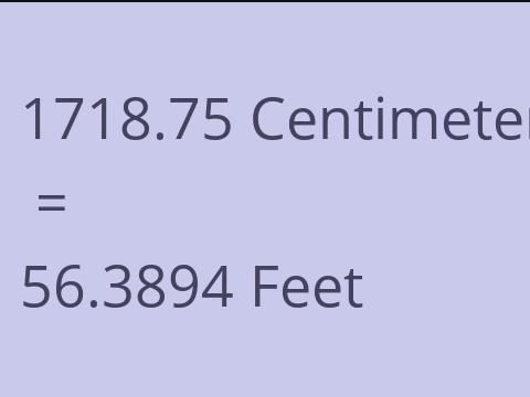 1718.75 CM TO FEET